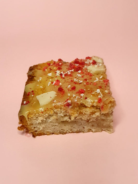 Blondie Slab - Coconut, White Chocolate and Raspberry